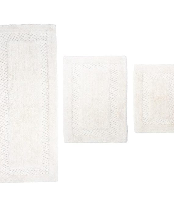 Home Weavers Classy Bathmat   Bath Rug, 3 Piece Set with Runner, Natural