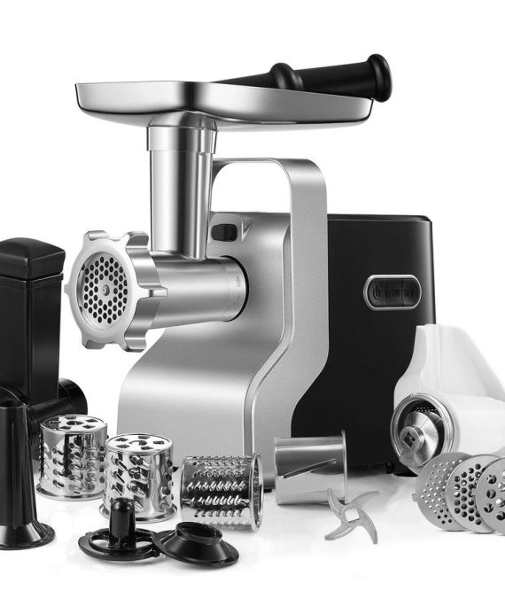 Duty  Meat Grinder 5 in 1, 2500W Max, Sausage Stuffer, 3  Grinding Plates, 5 Pounds/Min